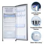 Samsung 192 L 2 Star Direct Cool Single Door Refrigerator (Grey Silver) 